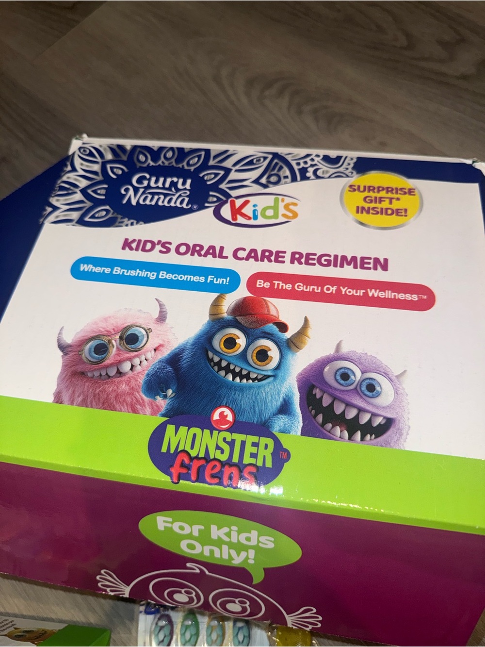 Kids Monster Frens Oral Care Kit - Blue, Purple & Pink
